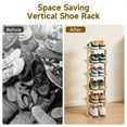thumbnail image 7 of Vertical Shoe Rack: 6 Tier Adjustable Shoe Organizer for Closet, Narrow Entryway, or Bedroom Easy to Assemble and Disassemble (White), 7 of 7