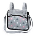 thumbnail image 6 of Bayer Design Doll Pram - Grey/Pink Stars - W/ Shoulder Bag, Fits Dolls up to 18", Adjustable Handle & Swivel Wheels, Basket, Ages 3+, 6 of 8