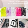 thumbnail image 3 of TotePrint Holographic Star Transparent PVC Cosmetic Bag Clear Makeup Toiletry Carry Pouch Clear Travel Pouch Storage Bag for Vacation Bathroom and Organizing, 3 of 5