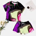 thumbnail image 4 of Invader Zim Summer Home Suit For Womens Short-Sleeved Pajama Set 2pcs Loungewear Soft Sleepwear T-Shirts Tee Shirt Top And Short Sleeping Pants, 4 of 8