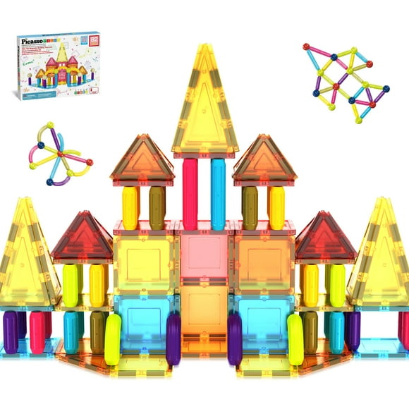 Bloque de construcción, juguete PicassoTiles, 82 unidades, más de 3 años