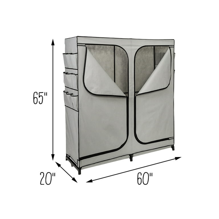Free Shipping! Honey-Can-Do 60-Inch Wide 2-Door Portable Wardrobe