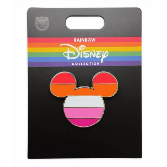 Disney Parks Mickey Proud Icon Pin Lesbian Flag Pride Collection New with Card