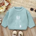 thumbnail image 2 of Mercatoo Baby Knit Sweaters Toddler Boy Girl Cute Bunny Embroidery Sweater Crewneck Long Sleeve Warm Pullover Sweatshirt Clothes, 2 of 5