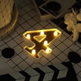 thumbnail image 4 of BalsaCircle 6" Gold 4 Marquee Warm White LED Lighted Sign Wedding Graduation Party Decorations, 4 of 8