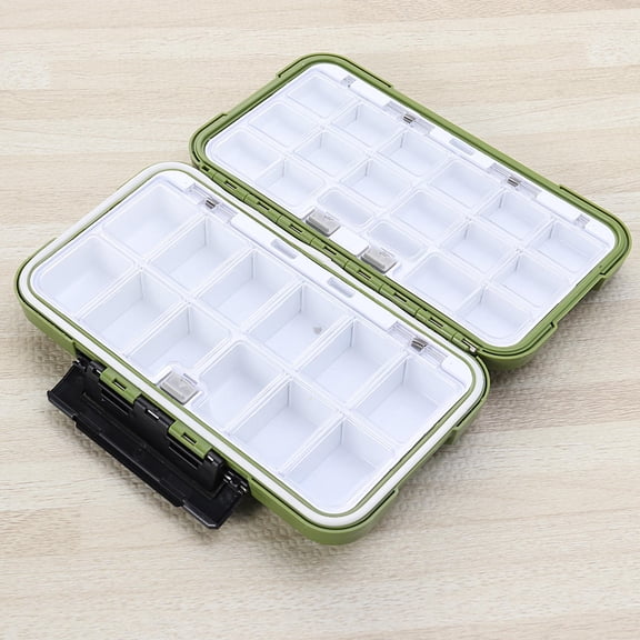 FUTUREORYY Fishing Storage Box Fishing Hook Box Green Silicone Accessories Container 1Set