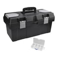 thumbnail image 1 of Caja de herramientas portátil, contenedor de almacenamiento, herramientas manuales, ferretería doméstica, estuche rígido de viaje Bandeja de 405 x 195 x 185 cm, 1 of 9