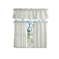 thumbnail image 4 of Mainstays 3 Piece Printed Tiers and Valance Set - Lemons and Leaves Yellow, Recycled Polyester, BCI Cotton, 56"W x 14"L, Indoor Curtain, Adult, 4 of 6