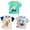 3PCS boys tee shirts Multicolor-5, variant on KEXE Shirts For Boys Kids Shirt Kids T-Shirts Short Sleeve Tops For Toddlers Boys