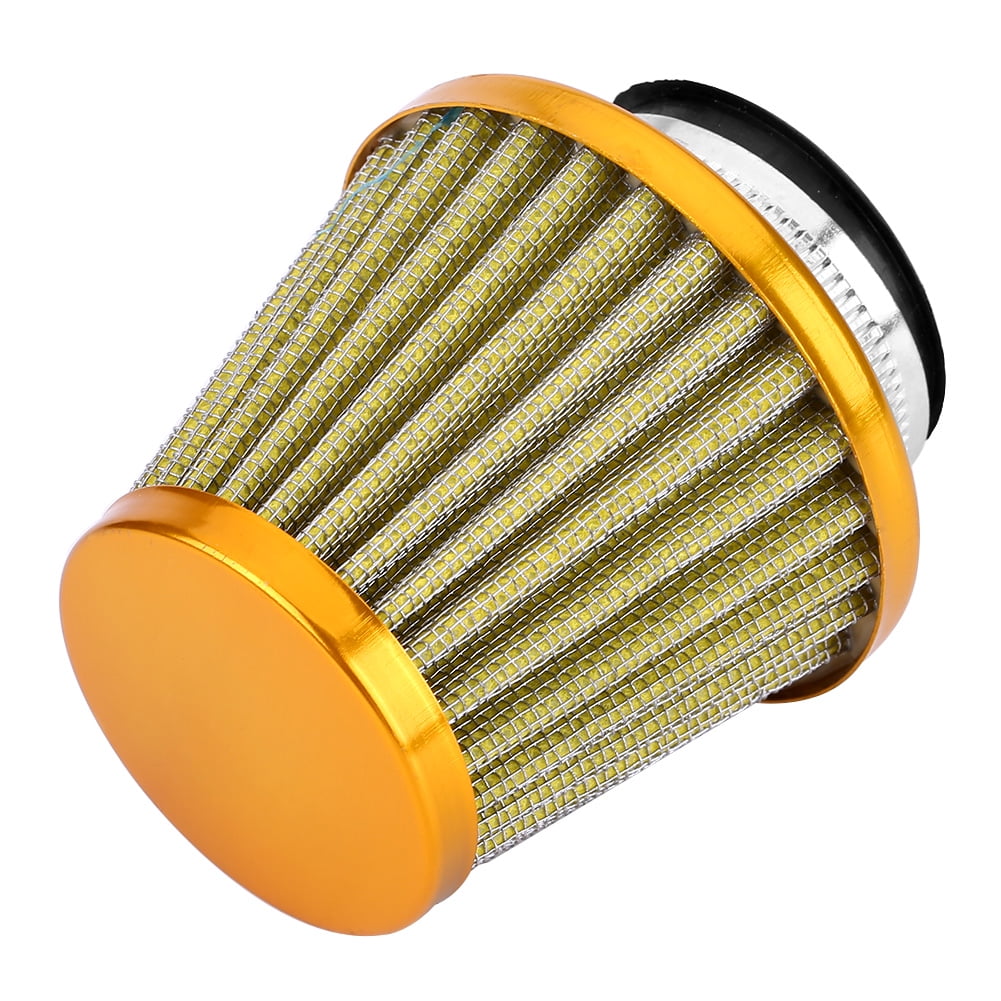 Gold Air Filter with Clamp 38mm Air Filter Intake Induction Kit for Off-road Motorcycle ATV Quad Dirt Pit Bike