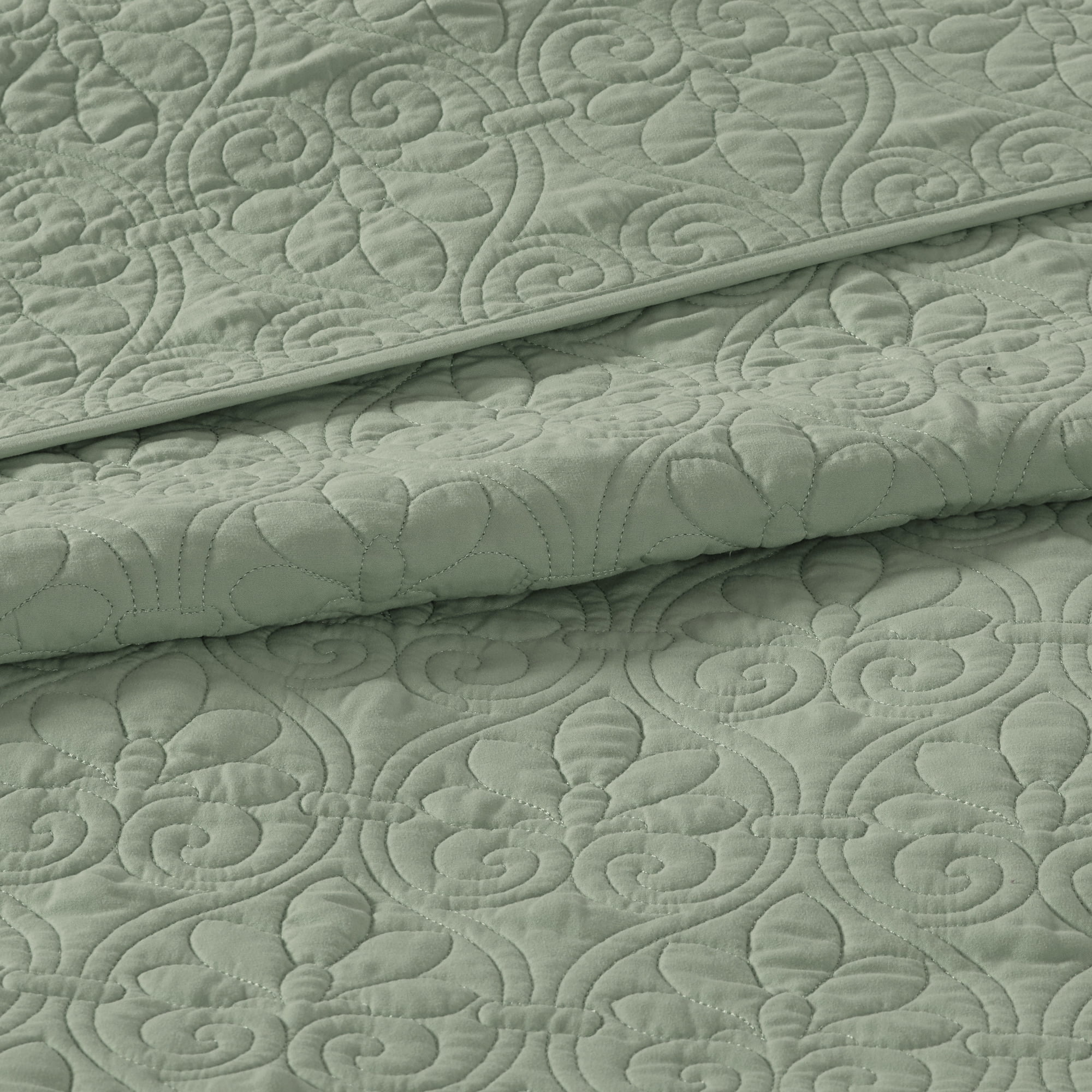 Madison Park Full/Queen Quebec 3-Piece Reversible Quilt Set, Seafoam