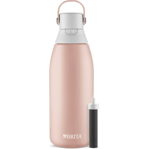 Brita Premium Stainless Steel Water Bottle with Filter, 32 Ounce, BPA