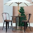 thumbnail image 4 of Gymax 2 PC Metal Wood Counter Stool Kitchen Dining Bar Chairs, 4 of 10