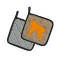 thumbnail image 2 of Carolines Treasures BB1129-BL-OR-PTHD Gorilla Faux Burlap and Orange Pair of Pot Holders 7.5HX7.5W multicolor, 2 of 3