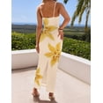 thumbnail image 4 of Vestido largo ZESICA para mujer, estampado floral, tirantes finos, 4 of 8