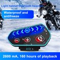 thumbnail image 2 of Kuymtek A10 Bluetooth 5.0 Casco Auriculares Impermeable LED Motocicleta Auriculares inalámbricos Kuymtek Componentes de la computadora, 2 of 9