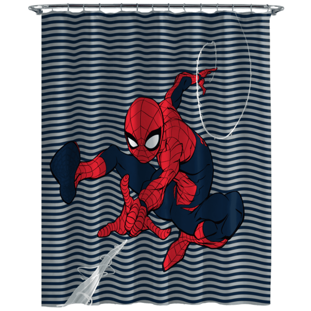 Details about   SpiderMan Shower Curtains Waterproof Bath Curtains With 12 Hooks Bathroom Decor 