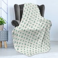 thumbnail image 4 of Bird Soft Flannel Fleece Throw Blanket, Abstract Grunge Cartoon Silhouette of Woodcock in Pastel Colors, Cozy Plush for Indoor and Outdoor Use, 70" x 90", Almond Pale Green, by Ambesonne, 4 of 5