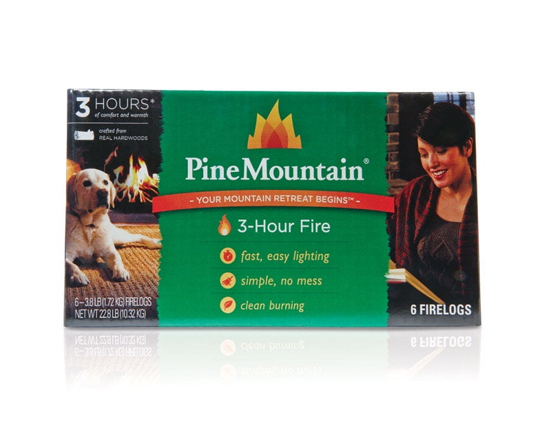 Pine Mountain 6 Pack 3 Hour Firelogs Easy Lighting Walmart Com