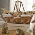thumbnail image 2 of Rectangular Willow Basket with White Fabric Lining, 2 of 5