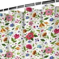 thumbnail image 2 of Floral Theme Polyester Shower Curtain for Bathroom with Hooks and Weighted Hem, Waterproof Bath Decor Sets Hotel Style - Machine Washable,72x72in, 2 of 5