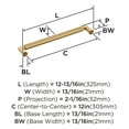 thumbnail image 5 of Amerock Balata 12 inch (305mm) Center-to-Center Champagne Bronze Appliance Pull, 5 of 6