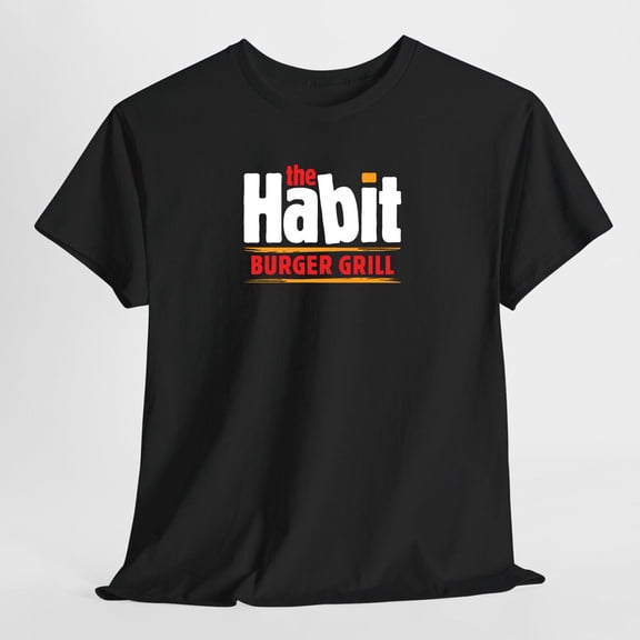 Reprint Rare New The Habit Burger Grill LOGO Black/Navy/Sport Grey/White Men's T-Shirt S-5XL