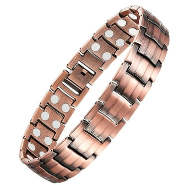 Wollet Wide Pure Copper Magnetic Bracelet for Men, 8.66 inches