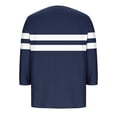 thumbnail image 5 of asdoklhq Plus Size Womens Tops 3/4 Sleeve Shirts for Women Casual Fall Fashion Crewneck Pleated Tunic Tops Work Outfit Blouse Plus Size Blue 4X, 5 of 5