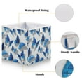 thumbnail image 3 of Foldable Fabric Storage Bin Home Cubes Clothing Organizer Bins Large Collapsible Box Basket for Home Organizer Blue and White Butterfly, 3 of 7