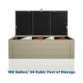 thumbnail image 3 of Cosco Outdoor Patio Deck Storage Box, Extra Large, 180 Gallons, Tan, 3 of 6
