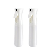 2 Pack Continuous Mist Empty White Spray Bottle For Hair - Salon Quality 360 Water Misting Sprayer - Pressurized Aerosol Stylist Spray Mister 10 Oz