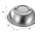 thumbnail image 2 of 9x9x4In Reusable Griddle Cover,Stainless Steel Basting and Steaming Cover with Detachable Handle for Grill,Perfect for Flat Top Grills & Outdoor Cooking, 2 of 6
