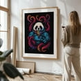 thumbnail image 2 of Cosmic Panda Kraken - Digital Art Astronaut Psychedelic Surrealism Space Animal Cosmic Fantasy Oak Framed Wall Art Print 5 x 7 inches, 2 of 15
