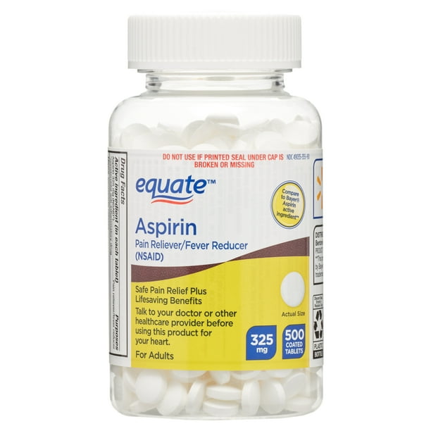 Equate Aspirin Tablets 325 mg, Pain Reliever and Fever Reducer (NSAID