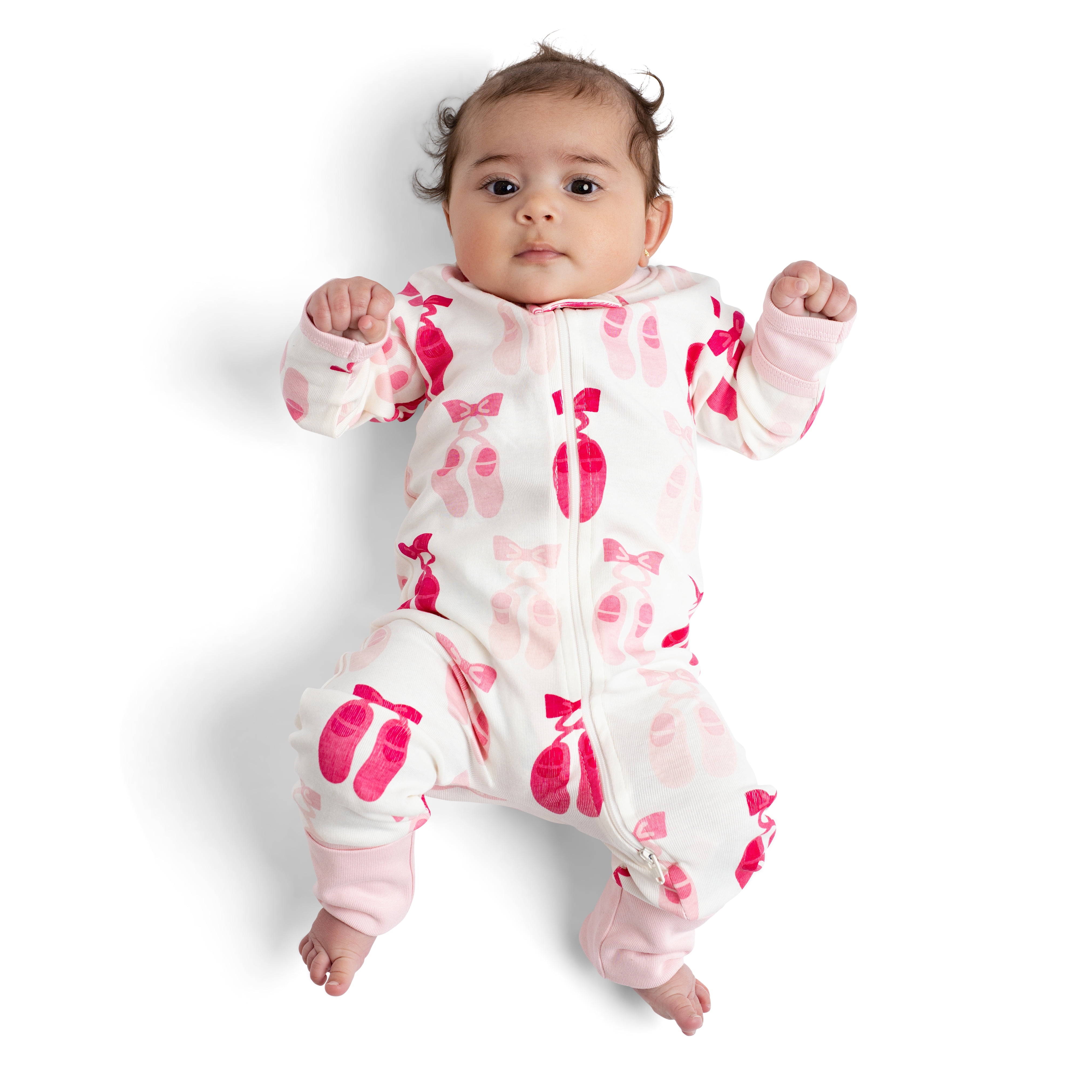 M+A by Monica + Andy Organic Cotton Gender Neutral Long Sleeve Baby One-Piece Pajama, Sizes Newborn - 24 Months