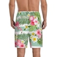 thumbnail image 2 of Balery Tropical Flamingo Men's Cotton Knit Pajama Shorts Waistband & Pockets,Short Pajama Pants-Medium, 2 of 8