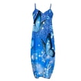 thumbnail image 5 of SMihono Robe Maxi Bohème d'Été pour Femmes Grande Taille Aguichant Mode Sans Manches Imprimée Col en V avec Poches Robe Longue de Plage, 5 of 5