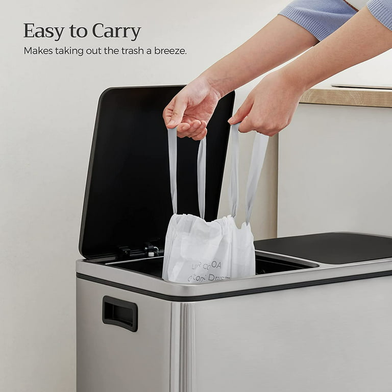  simplehuman Code B Custom Fit Drawstring Trash Bags in  Dispenser Packs, 30 Count, 6 Liter / 1.6 Gallon, White : Health & Household