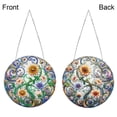 thumbnail image 4 of NEW HABIITS DIY Dotted Diamond Pendant, Diamond Art Painting Creative Design Round Home Decoration Pendant (Double-Sided Pattern, Single-Sided Dotted Diamond)-Flower, 4 of 11