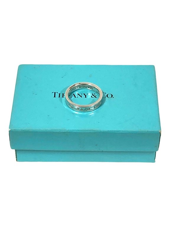 Pre-Owned Tiffany & Co. 1837 Narrow Ring, 925 Sterling Silver, Size 1 (approx.), Men's/Women's.