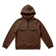 thumbnail image 3 of Sentuca Boys Hoodies Half Zip Fleece Pullover Sweatshirts with Pockets Long Sleeve Fall Winter Warm Sports Kids Tops Size 10Y, 3 of 8