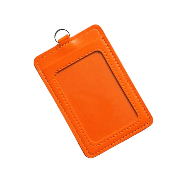 Inteprter 10 piezas de portatarjetas de identificación, suministros de oficina de negocios, funda protectora informal de colores, funda para tarjetas de Carpetas de archivos Vertical/Naranja