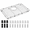 23" X 14-1/2" Rear Drain, variant on Sink Bottom Grid 25-1/8" x 12-7/8 Inch Centered Drain 1-1/2 Inch Corner Radius Stainless Steel For Kitchen Single Bowl Sinks