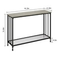 thumbnail image 2 of 105*30*81 Console Table, Sofa Tables Narrow Entryway Table with Glass Shelf and Metal Frame, 41.5” Behind Couch Table Industrial Hallway Table for Living Room, Foyer, Bedroom, Gray, 2 of 8