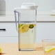 thumbnail image 1 of Hervidor de agua fría con tapa, jarra ecológica para bebidas frías y calientes, capacidad de 1,6 l y 2,2 l, material a prueba de fugas para verter y limpiar fácilmente, ideal para té helado,, 1 of 9