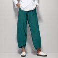 thumbnail image 2 of Women's Linen Pants Women Pants Cotton Daily Wearing Home Female, Women's Casual Pants XXL, 2 of 9
