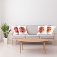 thumbnail image 4 of Ambesonne Saying Throw Pillow Cover 4 Pack, Hearts with Grunge Message, 18", Vermilion Pale Orange, 4 of 7