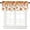Orange White Yellow, variant on Orange Pumpkins Fall Valances Window Treatment Farmhouse Decor, Thanksgiving Autumn Weeping Leaves Rod Pocket Valance Curtains for Living Room, Bedroom, Kitchen, 54" W x 18" L - 1 Panel