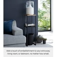 thumbnail image 2 of Yamazaki Home Two-Tier Display and Storage Shelf, Black, Steel + Wood, 2 of 7